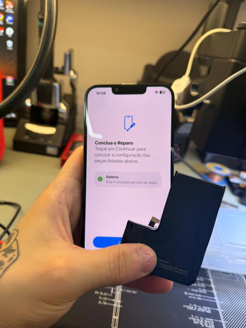 Troca de bateria de iPhone na iTechLab